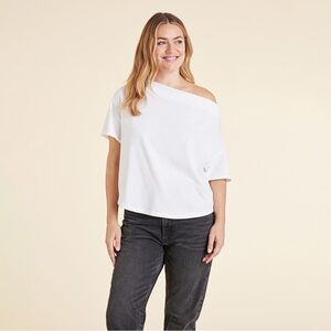 Nuuds off the should cuff shirt